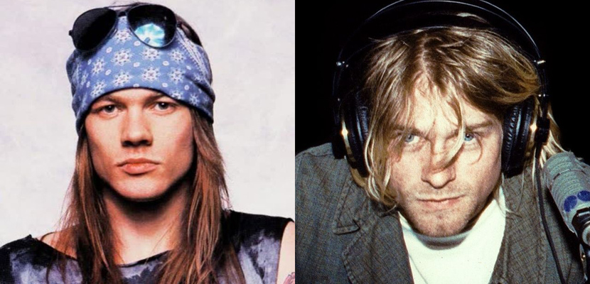 Kurt Cobain (Nirvana) fez molecagem contra Axl Rose (Guns N’ Roses) no Video Music Awards 1992