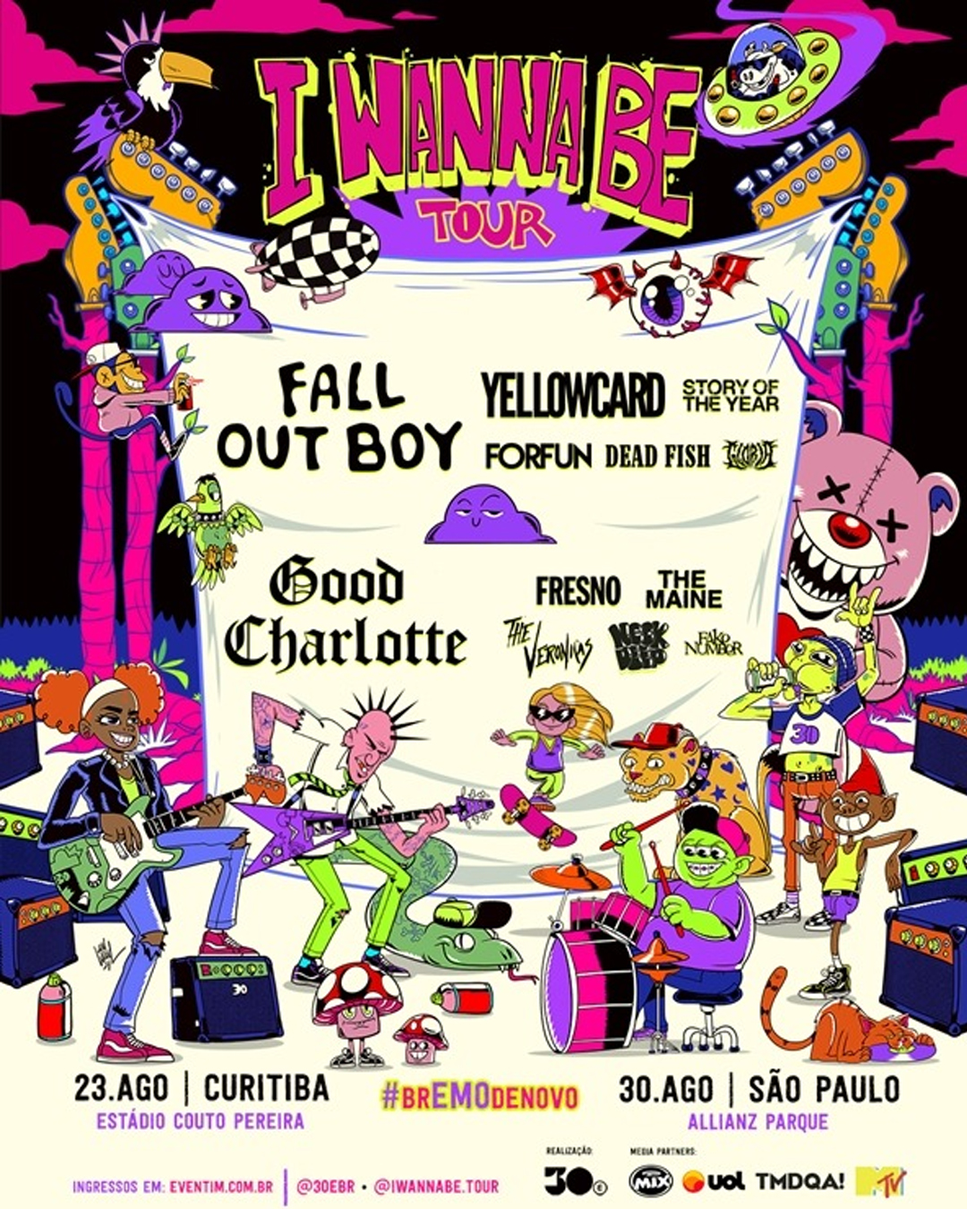 A explosão do emo está de volta com a I Wanna Be Tour 2025 🎸🔥
