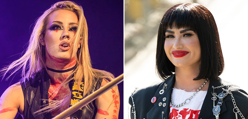 Nita Strauss defende Demi Lovato como uma legítima fã de metal: “Metaleira de coração”